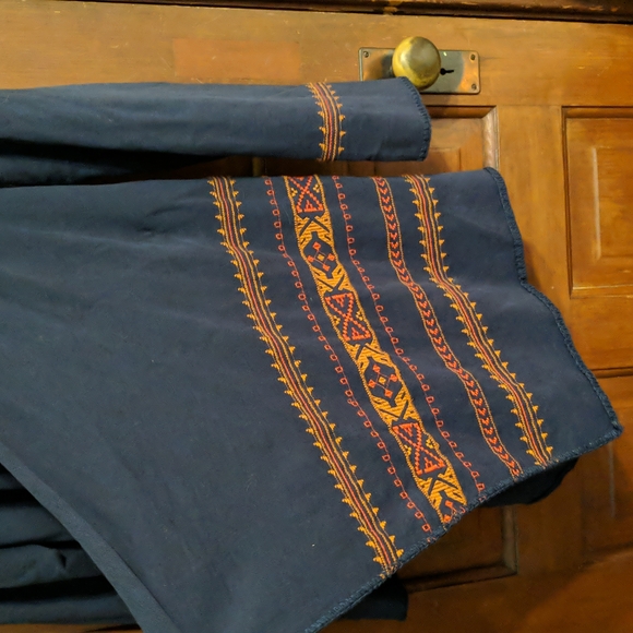 Lucky Brand Navy Embroidered Cardigan - Picture 8 of 8